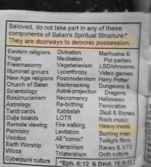 Cross out "demonic possession" and replace it with "unscientific thinking" or "woo woo." Sound familiar? 