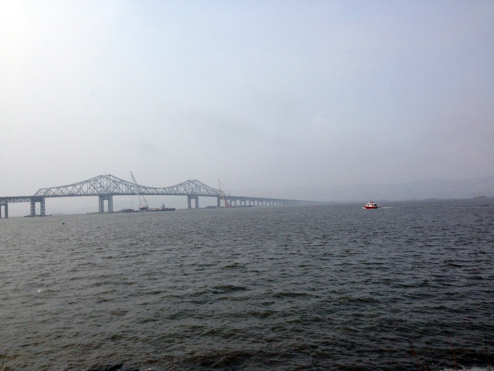 Fog and storms are routine, unpredictable encounters on the Tappan Zee.