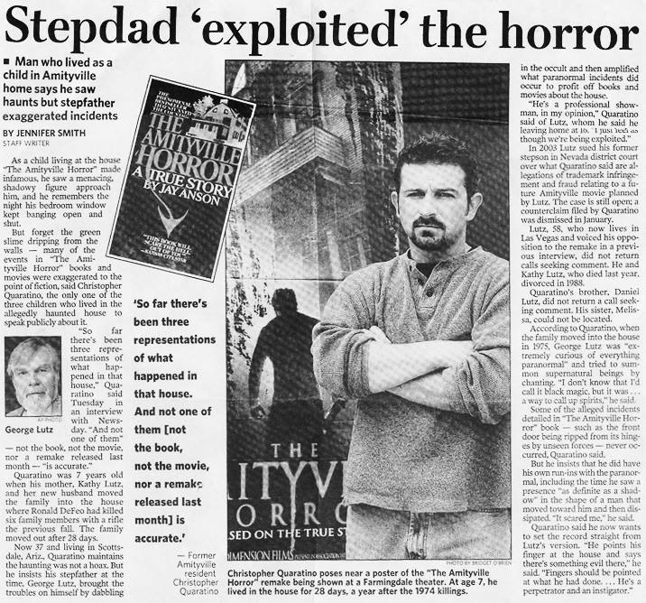 2005 Christopher Quarantino article about the Amityville Horror remake