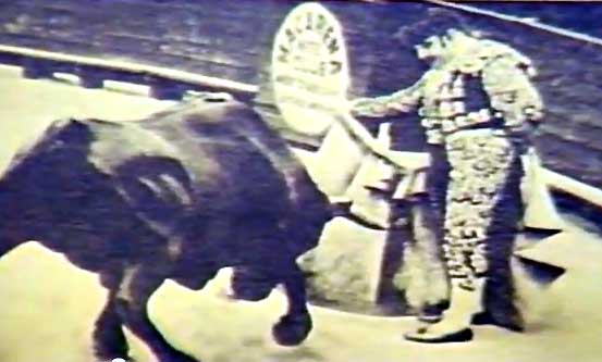 Doc Anderson artfully fends off an angry bull in Mexico