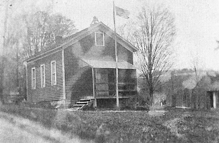 A typical 19th century one-room schoolhouse.