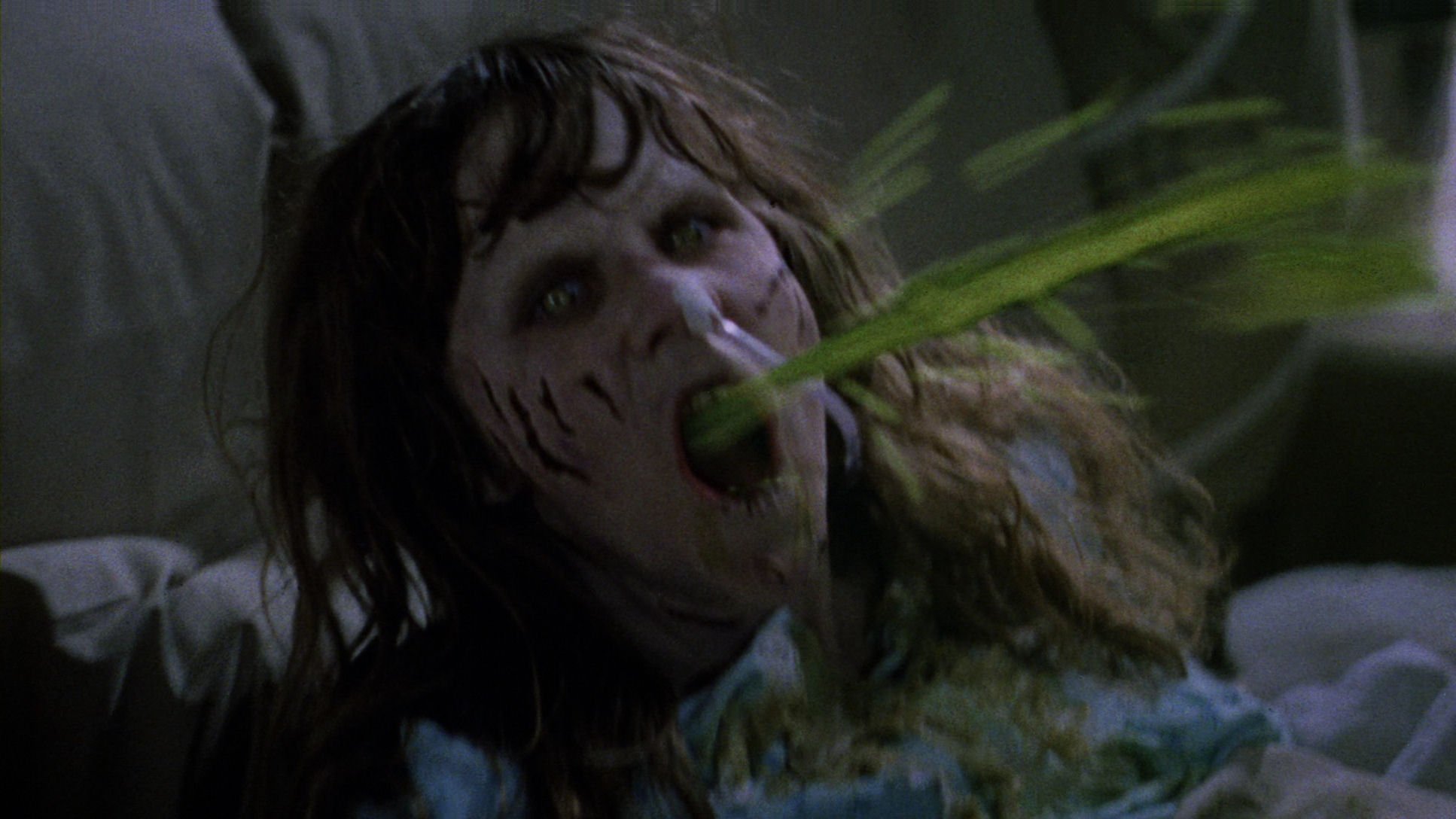 Pea soup: an unfortunate side-effect of Ouija board use. (The Exorcist/Warner Bros.)